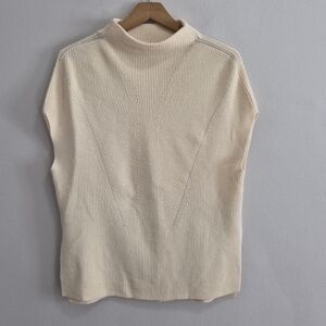 VINCE Oversized Boxy Funnel Neck Wool Cashmere Luxury Sleeveless Sweater XS